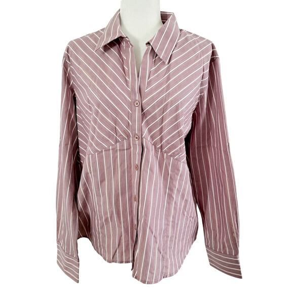 VanHeusen Pinstripe Button Up Shirt - Picture 1 of 8